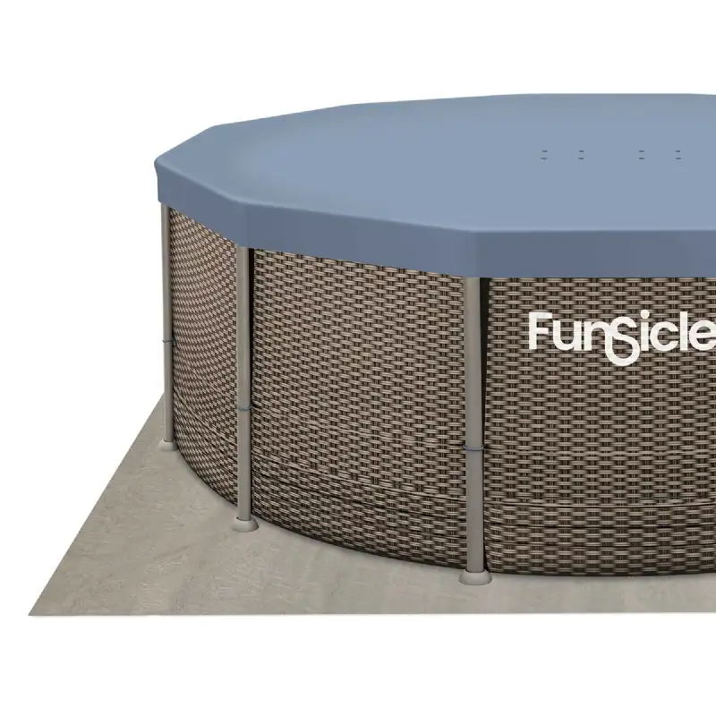 Piscine tubulaire ronde Funsicle marron Ø 3,66m x h1,22m