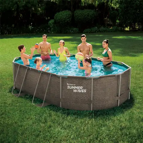 Piscine tubulaire aspect tressé 4,88x3,05x1,07m SUMMER WAVES