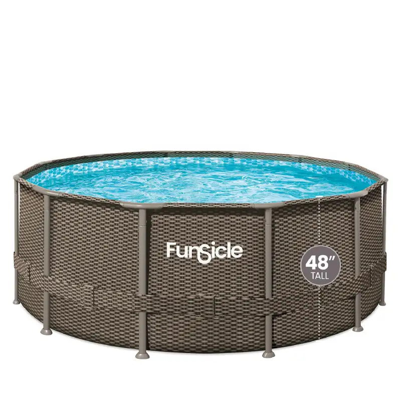 Piscine tubulaire ronde Funsicle marron Ø 3,66m x h1,22m