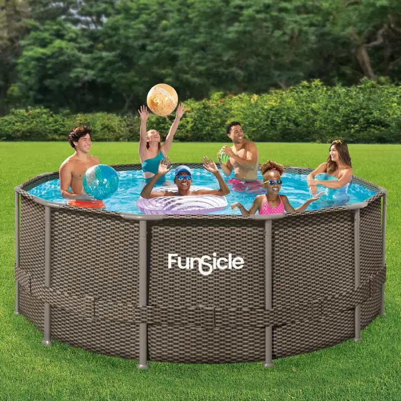 Piscine tubulaire ronde Funsicle marron Ø 3,66m x h1,22m