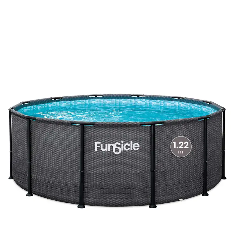 Piscine tubulaire ronde Funsicle noire Ø 3,66m x h1,22m