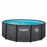 Piscine tubulaire ronde Funsicle noire Ø 3,66m x h1,22m