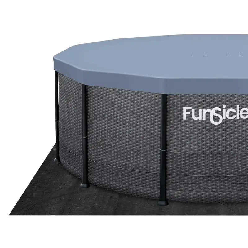 Piscine tubulaire ronde Funsicle noire Ø 3,66m x h1,22m