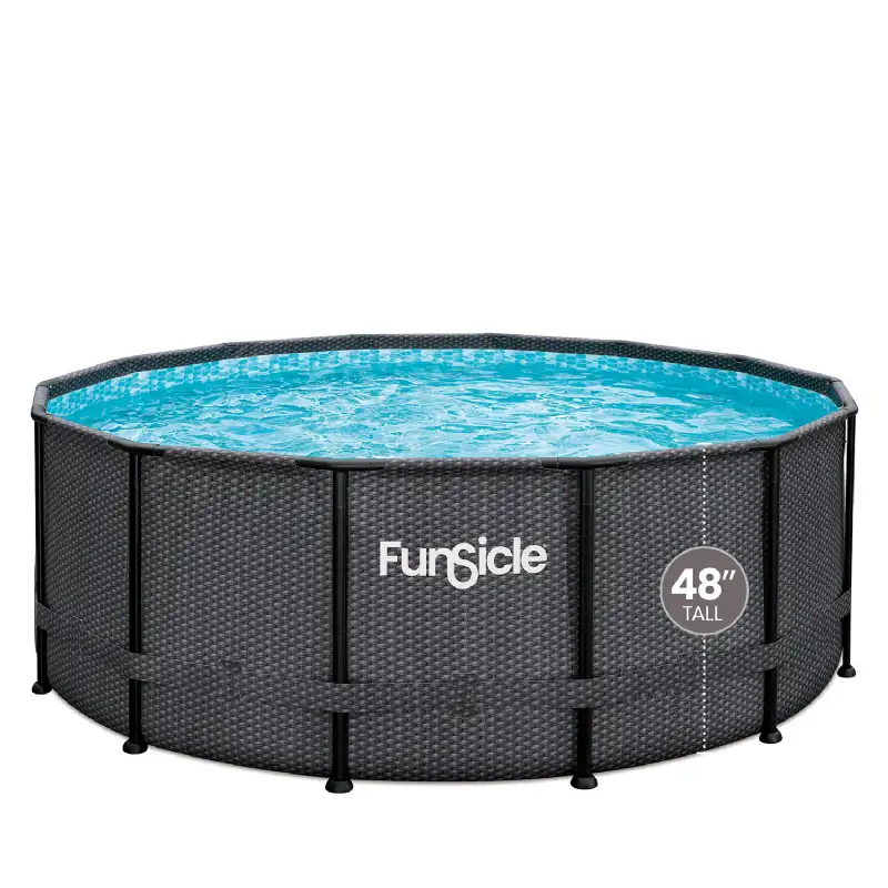 Piscine tubulaire ronde Funsicle noire Ø 3,66m x h1,22m