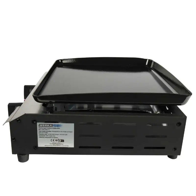 Plancha à gaz 2 brûleurs WERKA PRO