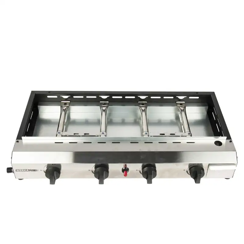Plancha à gaz  4 brûleurs WERKA PRO