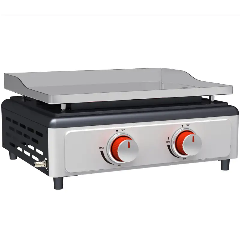 Plancha à gaz 2 brûleurs inox Silver Style