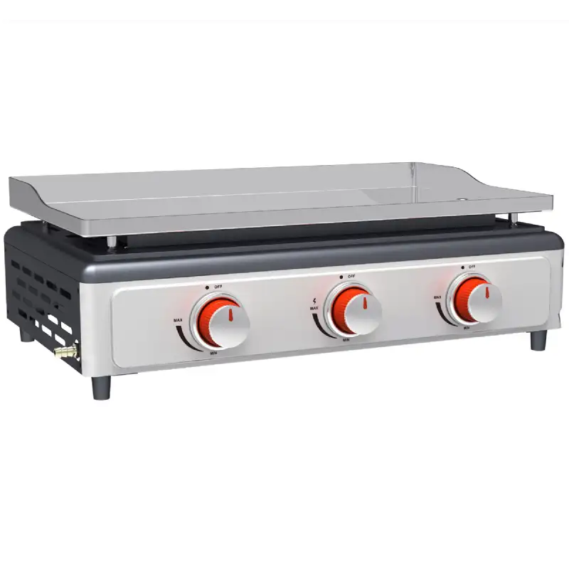 Plancha à gaz 3 brûleurs inox Silver Style