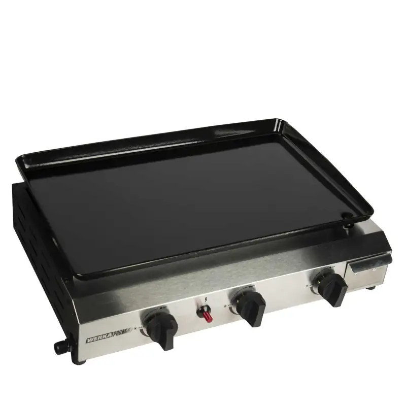 Plancha à gaz 3 brûleurs WERKA PRO