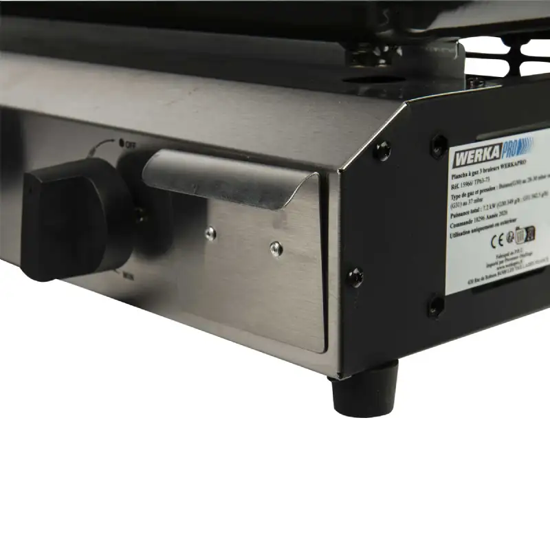 Plancha à gaz 3 brûleurs WERKA PRO