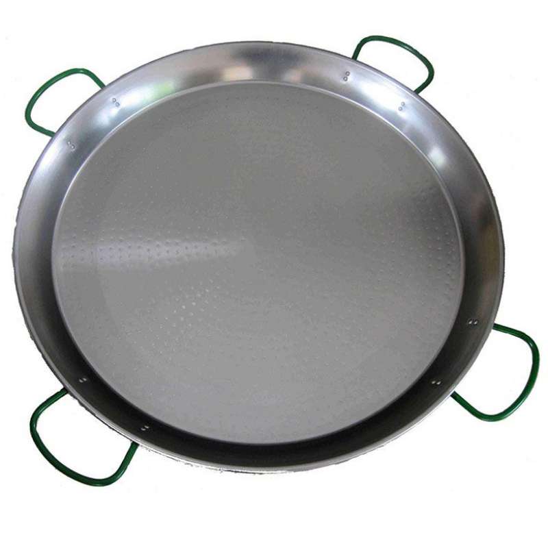 Plat à paella en métal avec 4 poignées (ø 90cm) - Vaello - 96,99€ Plat à paella en métal avec 4 poignées (ø 90cm)