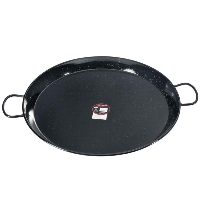 Plat à paella en métal émaillé