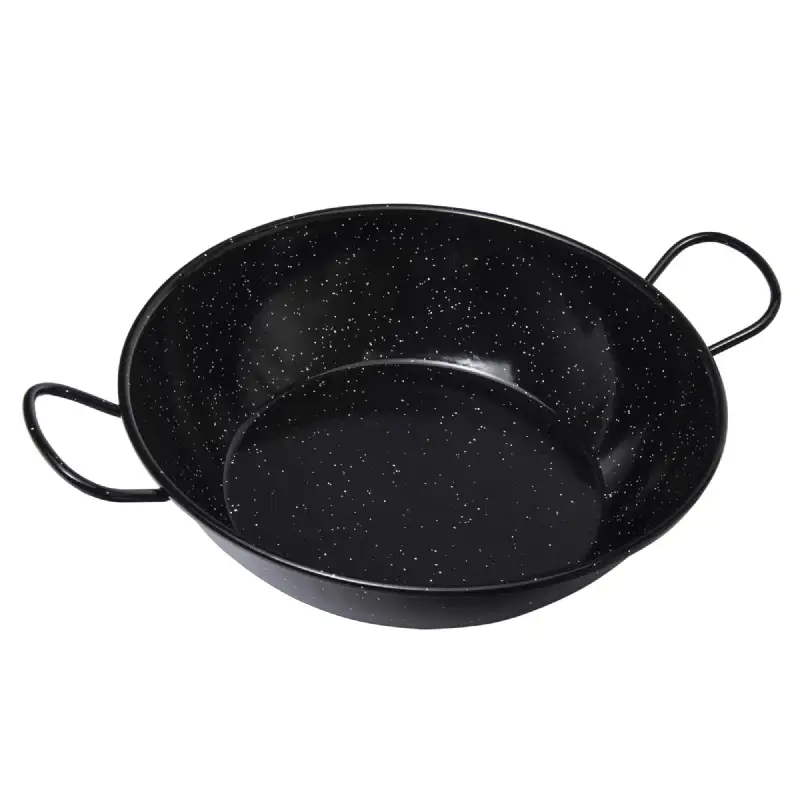 Plat à paella haut en métal émaillé 2 poignées ( ø 36 cm )