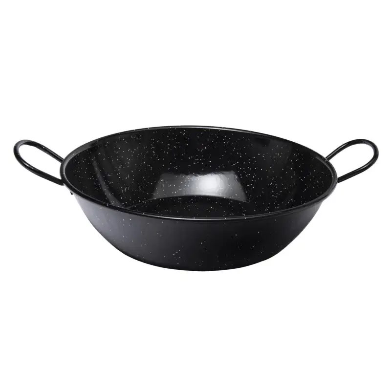 Plat à paella haut en métal émaillé 2 poignées ( ø 36 cm )