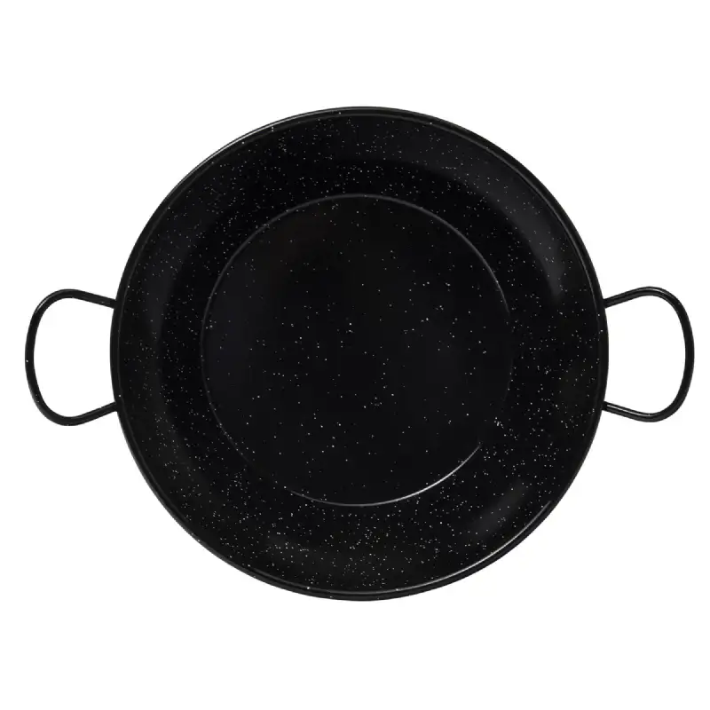 Plat à paella haut en métal émaillé 2 poignées ( ø 36 cm )