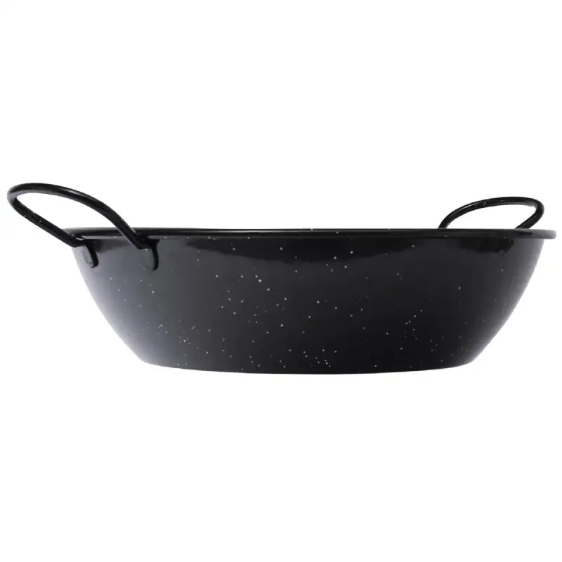 Plat à paella haut en métal émaillé 2 poignées ( ø 36 cm )