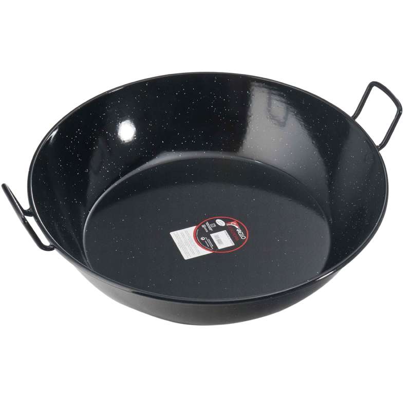 Plat à paella haut en métal émaillé 2 poignées ( ø 36 cm )