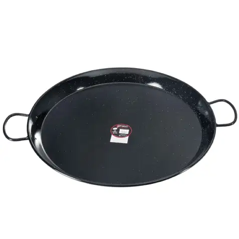 Plat à paella en métal émaillé
