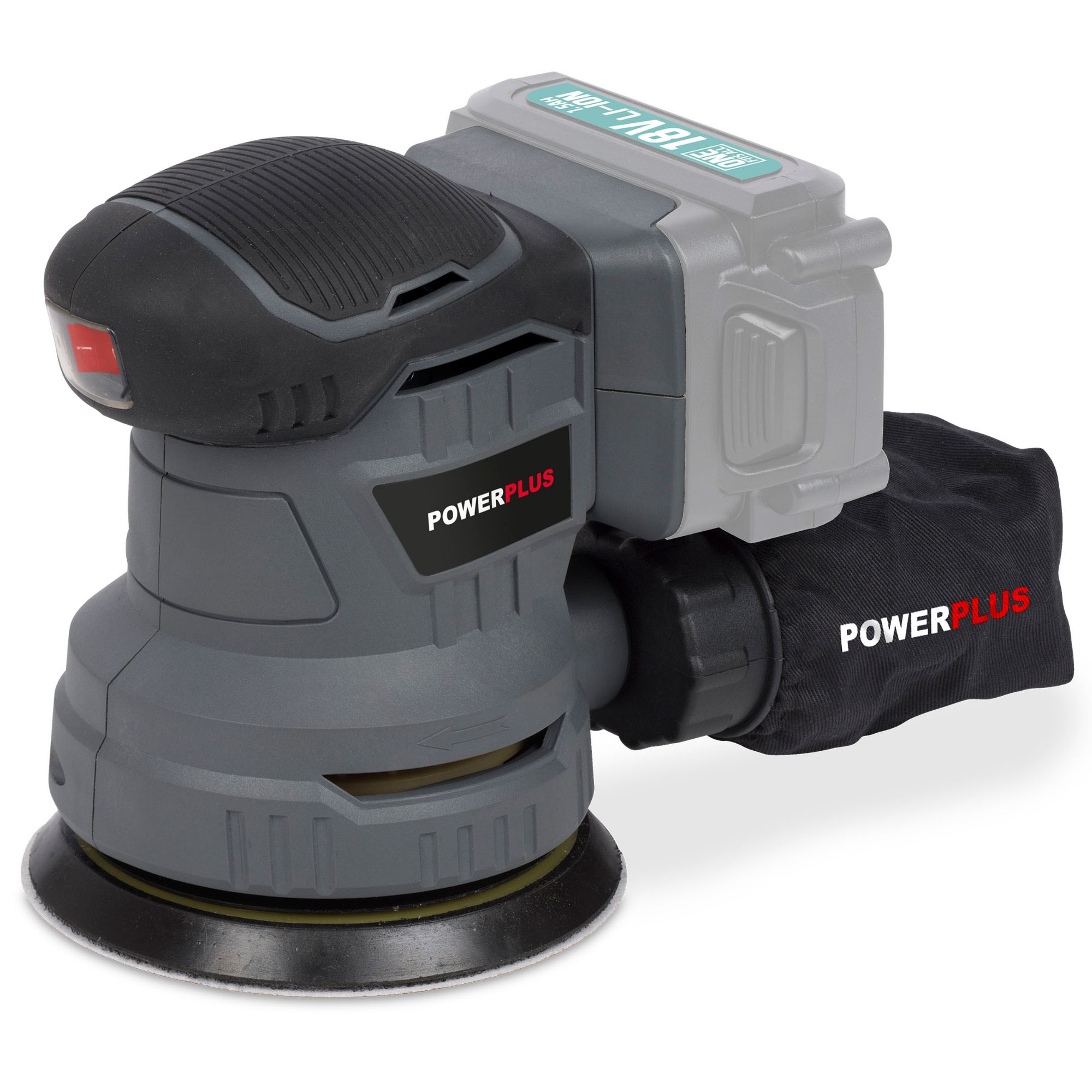 no accu Powerplus Ponceuse rotative 18V Li-ion 