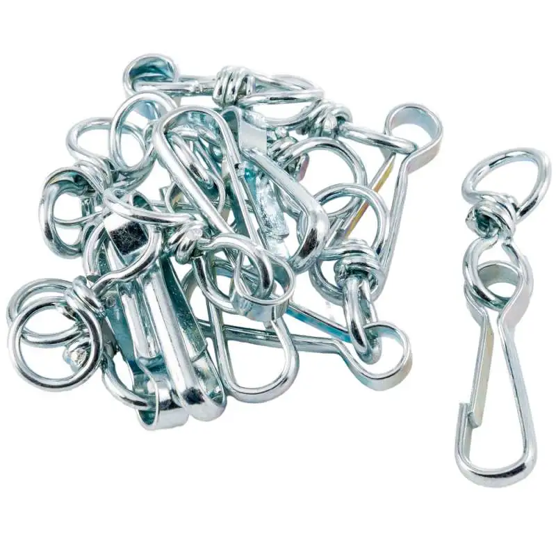Porte mousqueton 40mm acier zingué 10pcs