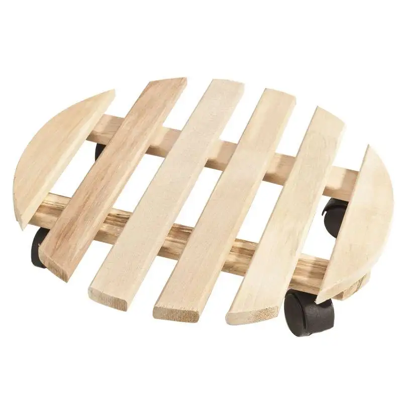 Porte plante rond en bois