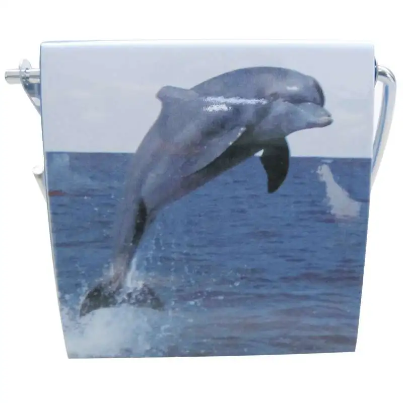 Porte rouleau papier wc décor Dauphin