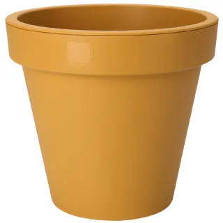 Pot de fleurs  couleur moutarde (plusieurs diamètres)