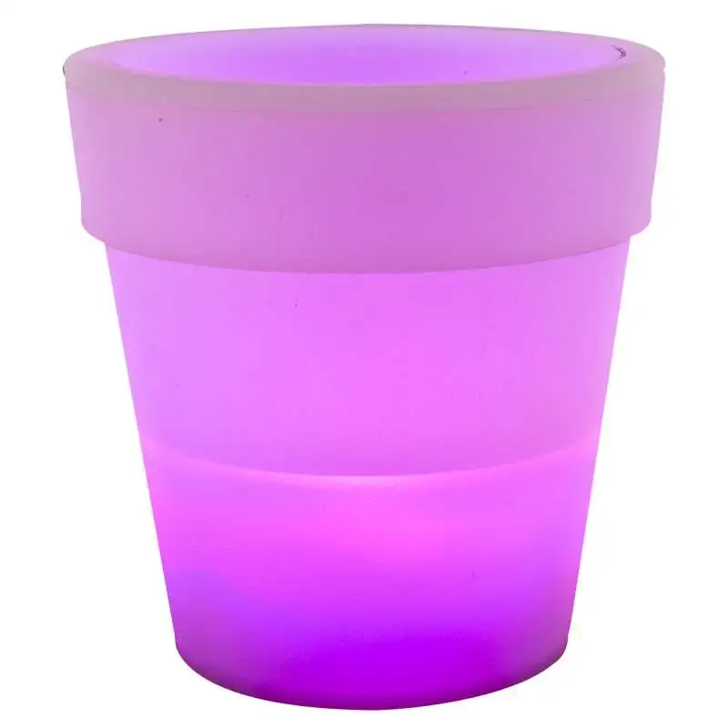 Pot de fleur lumineux multicolore