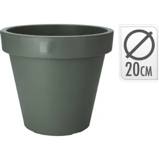 Pot de fleurs rond vert