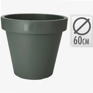 Pot de fleurs rond vert