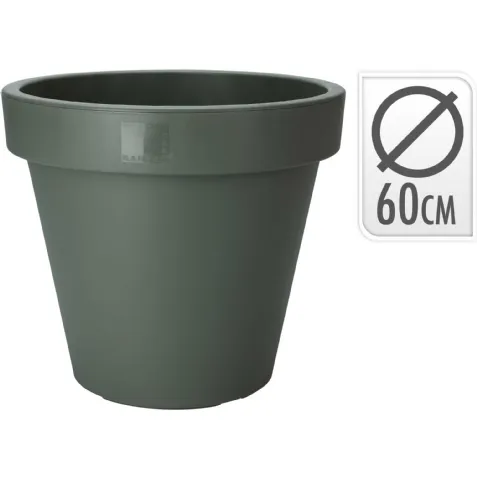 Pot de fleurs rond vert