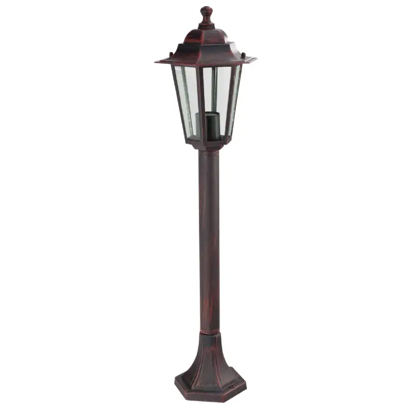 Potelet 6 faces couleur rouille 112cm 60w