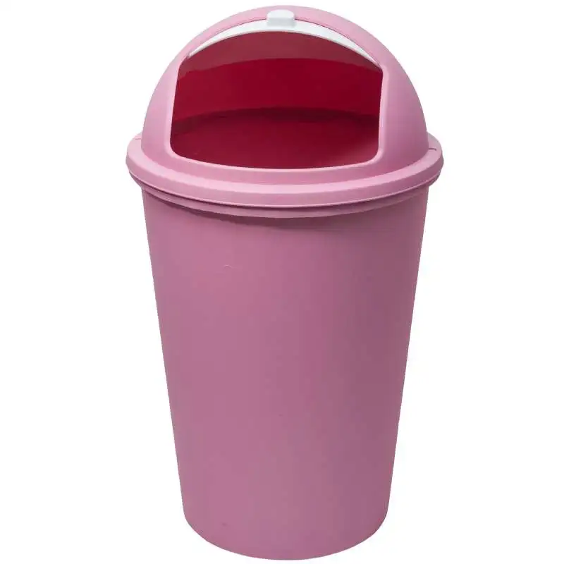 Poubelle avec couvercle violet 50 litres