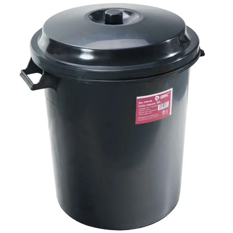 Poubelle de jardin 50l avec couvercle