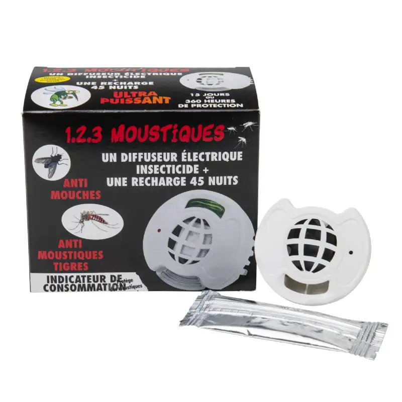 Diffuseur prise électrique anti moustiques avec recharge