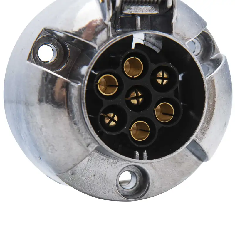 Prise remorque métal femelle 7 plots 12v