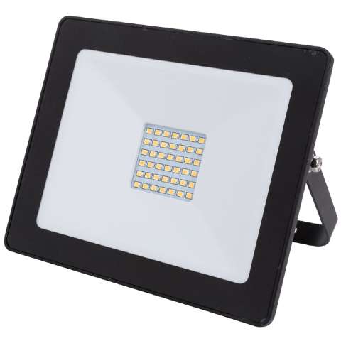 Projecteur plat noir 30w à led - Velleman - 19,99€ Projecteur plat noir 30w à led