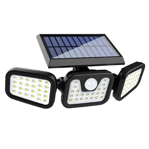 Projecteur solaire 3 têtes 74 LED WERKAPRO