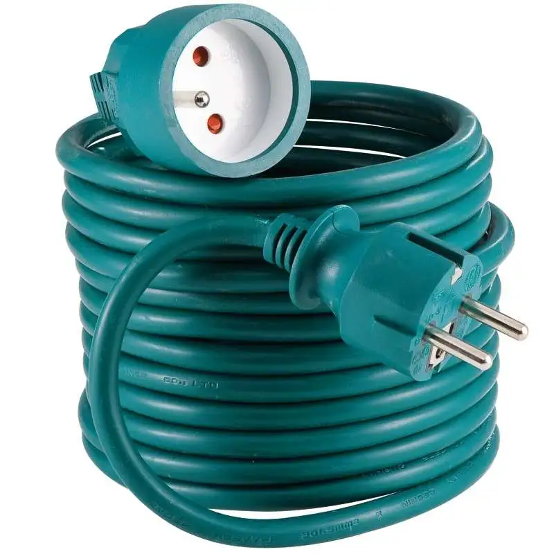Prolongateur 5m vert 3 x1.5 mm