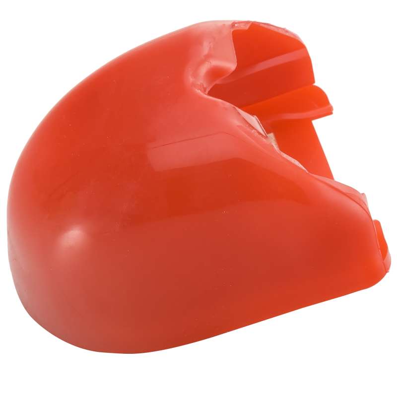 Protège embout tête d'attelage universel en PVC rouge