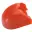 Protège embout tête d'attelage universel en PVC rouge 