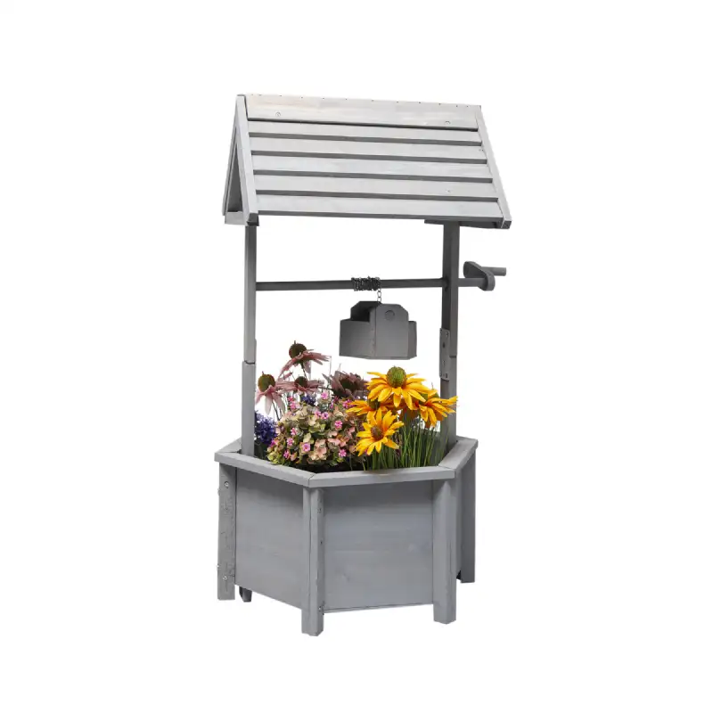 Puits décoratif en bois WERKA PRO  (38x42x82cm)