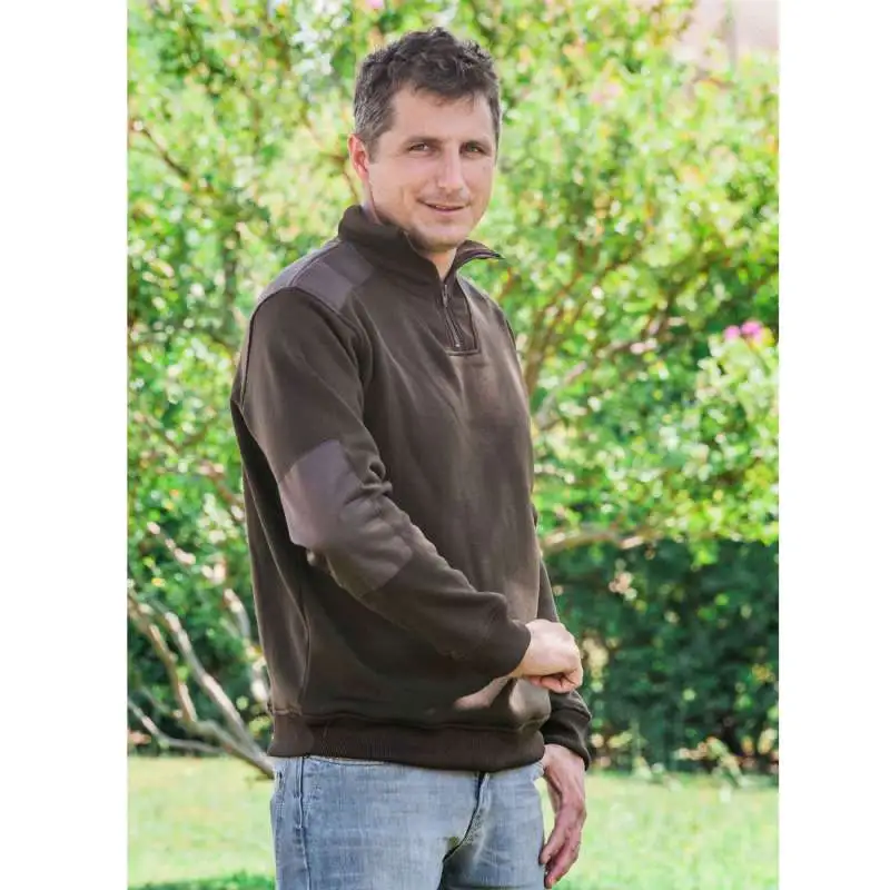 Pull polaire marron
