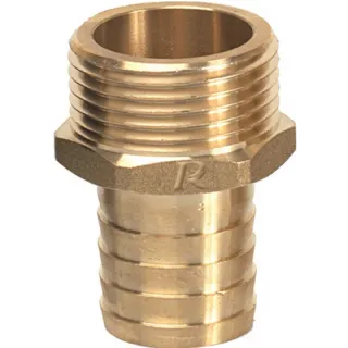 Raccord laiton droit cannelé Ø 19 mm.