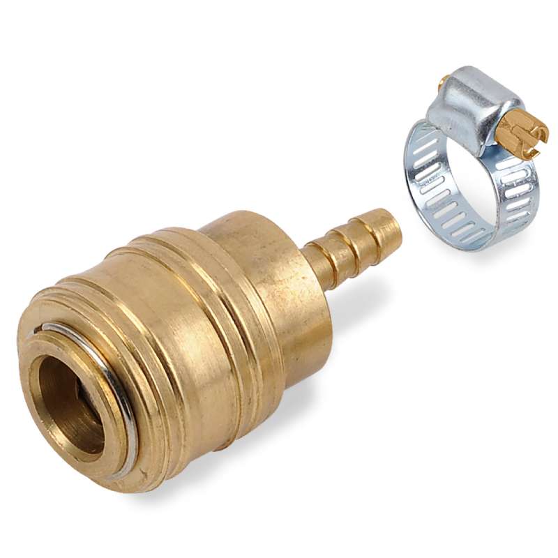 Raccord pneumatique femelle auto-tétine