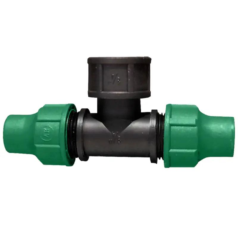 Raccord tuyau Ø16 mm 2 têtes avec 1 sortie Femelle