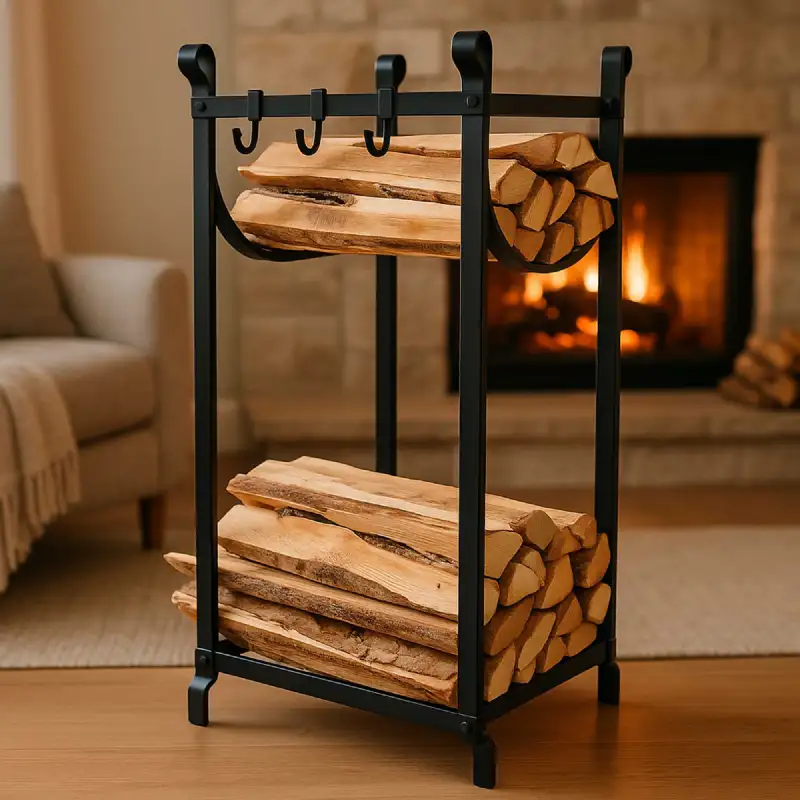 Range bûches d'intérieur 2 niveaux WERKA PRO (h 76cm)