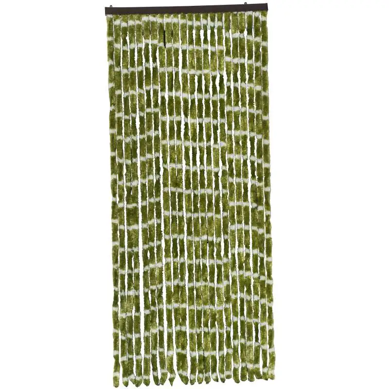 Rideau chenille vert et blanc (90x220cm) WERKA PRO