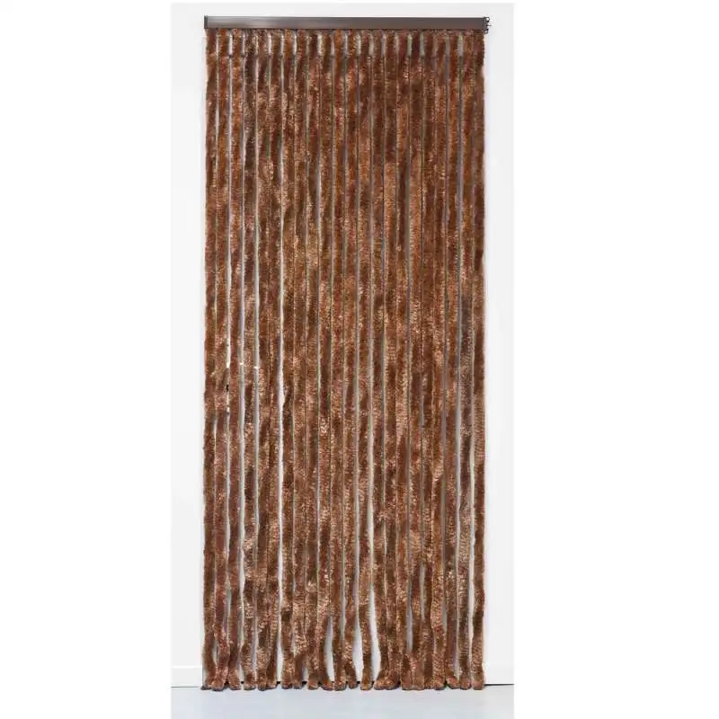 Rideau chenille châtaigne uni (90x220cm) WERKA PRO