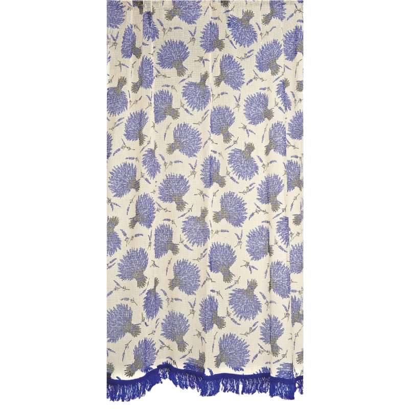 Rideau marseillais imprimé motif lavande 140x250cm